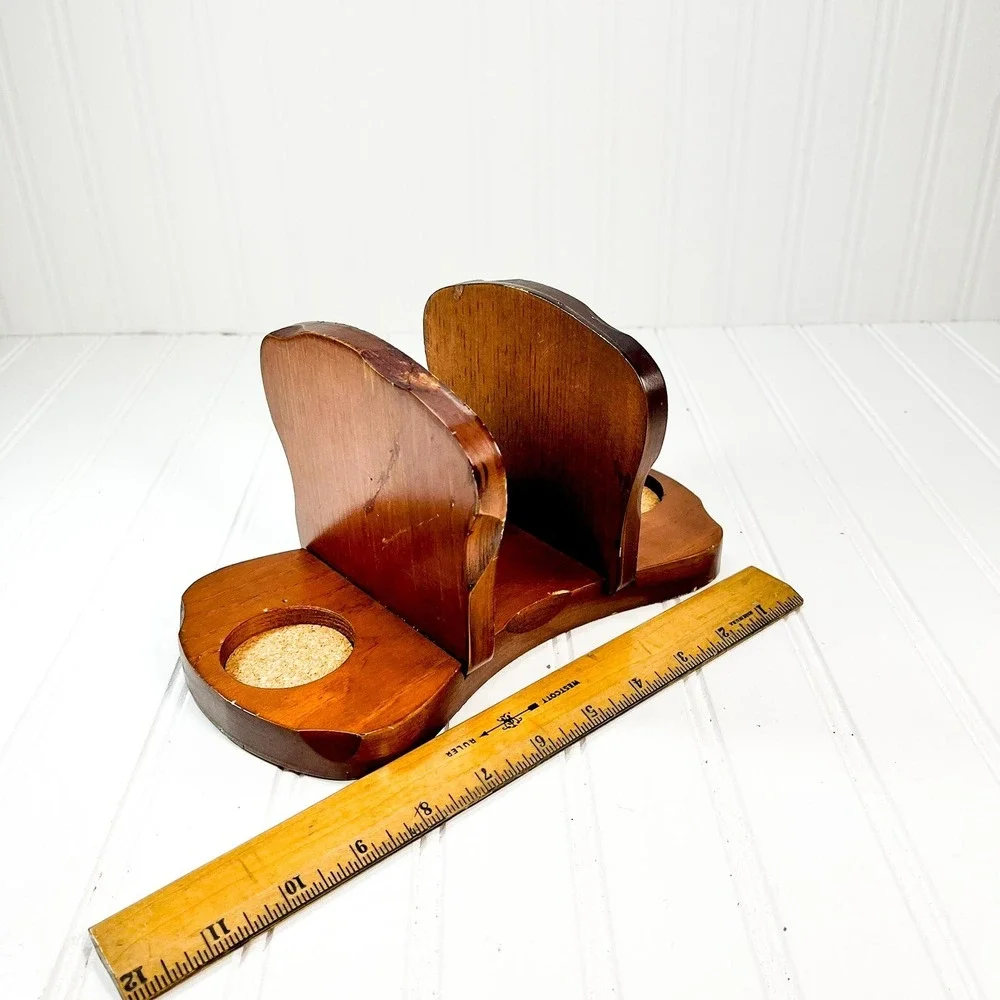 Vintage Wooden Napkin Holder: Mid-Century Modern Table Decor